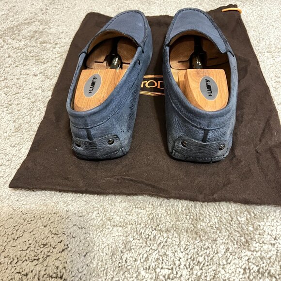 $769 Authentic TOD'S Made in ITALY Men's Blue Leather Moccasins Loafers Sz.10 - Picture 3 of 12